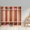VEVOR 5-Section Classroom Coat Locker, 10 Cubbies for Daycare, Classroom Cubbies with 4 Casters & 5 Hooks, Daycare Furniture for Home, School, Nursery, Kindergarten