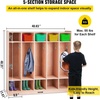 VEVOR 5-Section Classroom Coat Locker, 10 Cubbies for Daycare, Classroom Cubbies with 4 Casters & 5 Hooks, Daycare Furniture for Home, School, Nursery, Kindergarten