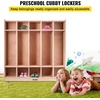VEVOR 5-Section Classroom Coat Locker, 10 Cubbies for Daycare, Classroom Cubbies with 4 Casters & 5 Hooks, Daycare Furniture for Home, School, Nursery, Kindergarten