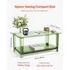VEVOR Acrylic Coffee Table, 2-Tiers Center Table with Open Storage Shelf, Modern Rectangle Acrylic Coffe Desk for Living Room, Dining Room, Kitchen Island, Office, 31.5″ W x 19.7″ D x 15.7″ H, Green(Green)