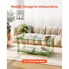 VEVOR Acrylic Coffee Table, 2-Tiers Center Table with Open Storage Shelf, Modern Rectangle Acrylic Coffe Desk for Living Room, Dining Room, Kitchen Island, Office, 31.5″ W x 19.7″ D x 15.7″ H, Green(Green)