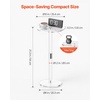 VEVOR Acrylic Drink Table, Small Round Side Table with Solid Post, Modern Clear End Table Transparent Cake Desk for Coffee, Cocktail, Dessert, Snack, Living Room, Bedroom, Bathroom, Easy Assembly