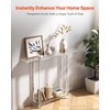 VEVOR Acrylic Narrow Console Table for Entryway, Clear Skinny Entry Side Table, 2-Tier Modern Transparent Sofa End Table, Square Legs, for Hallway, Foyer, Living Room, 7.6″ D x 39.4″ W x 31.5″ H