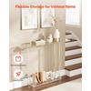 VEVOR Acrylic Narrow Console Table for Entryway, Clear Skinny Entry Side Table, 2-Tier Modern Transparent Sofa End Table, Square Legs, for Hallway, Foyer, Living Room, 7.6″ D x 39.4″ W x 31.5″ H