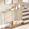 VEVOR Acrylic Narrow Console Table for Entryway, Clear Skinny Entry Side Table, 2-Tier Modern Transparent Sofa End Table, Square Legs, for Hallway, Foyer, Living Room, 7.6″ D x 39.4″ W x 31.5″ H