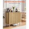 VEVOR Buffet Cabinet, Sideboard Cabinet with 2-Tier Storage, Coffee Bar Cabinet with Adjustable Shelves, Fluted Sideboard Buffet for Hallway, Entryway, Living Room, or Kitchen, Oak(2pcs)(Oak)