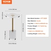 VEVOR Clear Acrylic Coffee Table, Acrylic Side Table with a Solid Base, 11.9 x 11.9 inch Round Tabletop, 21.4 inch High, for Coffee, Drink, Food, Snack Used in Living Room, Bedroom, and Study