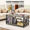 VEVOR Coffee Table, Modern Faux Marble Coffee Table, 2-Tier Rectangle Center Desk with Geometric Legs, Minimalist Sturdy Metal Frame Accent End Desk for Living Room, Office, Easy Assembly, White(40 Inch)