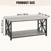 VEVOR Coffee Table, Modern Faux Marble Coffee Table, 2-Tier Rectangle Center Desk with Geometric Legs, Minimalist Sturdy Metal Frame Accent End Desk for Living Room, Office, Easy Assembly, White(40 Inch)