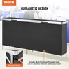 VEVOR Extra Long Folding Portable Bar Tradeshow Podium Table for Indoor, Outdoor, Party, Picnic, Exhibition, Includes Carrying Case, Storage Shelf and Black Skirt, 77.95″ x 15.16″ x 34.65″(77.95 INCH)