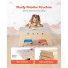VEVOR Kid Activity Table and 2 Chairs Set, 23*23*20inch Graffiti & Building Blocks Double-Sided Tabletop, Toddler Play Table with Storage for Kids 3+ Years, Large Storage Space, Gift for Boys & Girls(36*19*15inch)