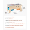 VEVOR Kid Activity Table and 2 Chairs Set, 23*23*20inch Graffiti & Building Blocks Double-Sided Tabletop, Toddler Play Table with Storage for Kids 3+ Years, Large Storage Space, Gift for Boys & Girls(36*19*15inch)