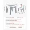 VEVOR Kid Activity Table and 2 Chairs Set, 23*23*20inch Graffiti & Building Blocks Double-Sided Tabletop, Toddler Play Table with Storage for Kids 3+ Years, Large Storage Space, Gift for Boys & Girls(23*23*20inch)
