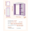 VEVOR Kids Dress Up Storage, with Jewelry Cabinet, Dress Up Closet with Mirror and Shelves, Princess Costumes Wardrobe Closet, Toddler Costume Organizer Armoire, for Bedroom, Kids Room, Girls, Purple