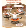 VEVOR Kids Swivel Chair, 220 lbs Capacity, Sensory Spinning Chair, Autistic Kids Sensory Toy Seat with Non-Slip Metal Base, Round Shape Toddler Sit & Spin Seat for Coordination Balance Focus, Orange