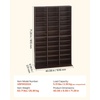VEVOR Media Storage Cabinet, 12-Tier DVD Shelf Organizer, 40.08 x 9.09 x 71.26 in Multimedia Storage Organizer for CDs, DVDs, Books and Games, CD Shelf for Living Room, Home Office, Recording Room