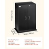 VEVOR Media Storage Cabinet, 4-Tier DVD Shelf Organizer, 24.02 x 14.49 x 33.31 in Multimedia Storage Organizer for CDs, DVDs, Books, Games, CD Shelf for Living Room, Home Office, Recording Room, Black(Black)