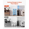 VEVOR Movable 5 Gallon Water Jug Holder, Double Rows 3 or 5 Gallon Water Bottle Holder for 6 Bottles, Heavy Duty Jug Rack Organizer with Lockable Casters & Handle, Foldable for Kitchen, Office, Black(Black)