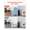 VEVOR Movable 5 Gallon Water Jug Holder, Double Rows 3 or 5 Gallon Water Bottle Holder for 6 Bottles, Heavy Duty Jug Rack Organizer with Lockable Casters & Handle, Foldable for Kitchen, Office, Black(Black and Brown)