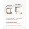VEVOR Nesting Coffee Table Set of 2, 27.6 in Round Coffee Table, Nesting Tables for Small Place, Vintage End Side Tables Night Stand with Metal Frame, for Living Room, Bedroom, Office (White & Gold)(White)