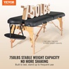 VEVOR Portable Massage Table 28″ W, 2 Folding Lightweight Massage Table, 8-Level Height Adjustable Salon Tattoo Bed, Spa Table with Headrest, Armrests, Hand Pallet & Carrying Bag, 600LBS(30inch-750lbs)
