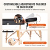 VEVOR Portable Massage Table 28″ W, 2 Folding Lightweight Massage Table, 8-Level Height Adjustable Salon Tattoo Bed, Spa Table with Headrest, Armrests, Hand Pallet & Carrying Bag, 600LBS(30inch-750lbs)