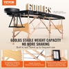 VEVOR Portable Massage Table 28″ W, 2 Folding Lightweight Massage Table, 8-Level Height Adjustable Salon Tattoo Bed, Spa Table with Headrest, Armrests, Hand Pallet & Carrying Bag, 600LBS(24inch-600lbs)