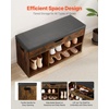 VEVOR Rattan Shoe Storage Bench, Entryway Bench with 2 Flip Drawers, Holds up to 300 lbs with 4 Compartments and 2 Rattan Doors, 39.4 x 11.8 x 20.9 Inches for Hallway, Living Room, Bedroom(Hidden storage)