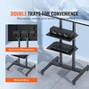 VEVOR Rolling TV Stand, Mobile TV Cart for 32-65 Inch Screens, Height Adjustable, Portable Monitor Stand with Wheels Holds up to 88 lbs for Living Room, Bedroom, Office, Outdoor, Max VESA 400x400mm(32”-70”)