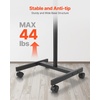 VEVOR Rolling TV Stand, Mobile TV Cart for 32-65 Inch Screens, Height Adjustable, Portable Monitor Stand with Wheels Holds up to 88 lbs for Living Room, Bedroom, Office, Outdoor, Max VESA 400x400mm(17”-55”)