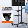 VEVOR Rolling TV Stand, Mobile TV Cart for 32-65 Inch Screens, Height Adjustable, Portable Monitor Stand with Wheels Holds up to 88 lbs for Living Room, Bedroom, Office, Outdoor, Max VESA 400x400mm(32”-70”)