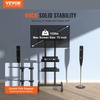 VEVOR Rolling TV Stand, Mobile TV Cart for 32-65 Inch Screens, Height Adjustable, Portable Monitor Stand with Wheels Holds up to 88 lbs for Living Room, Bedroom, Office, Outdoor, Max VESA 400x400mm(32”-70”)