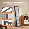 VEVOR Room Divider, 6 Panel Japanese Room Divider, Folding Privacy Screen Indoor, Portable Partition Dividers and Decoration Screens, for Room Separation, Home, Office, Restaurant & Bedroom (Black)(Black)