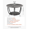 VEVOR Round Coffee Table, Modern Coffee Table, 2 Tiers Wooden Circle Center Desk with Open Storage, Minimalist Sturdy Metal Frame Accent End Desk for Living Room, Office, Easy Assembly, Rustic Brown(Grey)