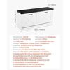 VEVOR Shoe Storage Bench with 2 Flip Drawers & Padded Cushion, Entryway Bench with Adjustable Shelves, Holds up to 440 lbs, 39.4 x 12.0 x 18.7 Inches, for Entryway, Hallway, Living Room, Bedroom