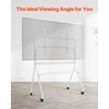 VEVOR Tripod Easel TV Stand, for 40-65 inch Flat Screen/Curved TVs Up to 99 lbs, 18° Left-Right Rotation Portable TV Stand with Oak Wood Legs, for Bedroom, Living Room, Studio, MAX VESA 600 x 400 mm(Rolling)