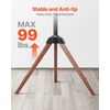VEVOR Tripod Easel TV Stand, for 40-65 inch Flat Screen/Curved TVs Up to 99 lbs, 18° Left-Right Rotation Portable TV Stand with Oak Wood Legs, for Bedroom, Living Room, Studio, MAX VESA 600 x 400 mm(Tripod)