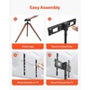 VEVOR Tripod Easel TV Stand, for 40-65 inch Flat Screen/Curved TVs Up to 99 lbs, 18° Left-Right Rotation Portable TV Stand with Oak Wood Legs, for Bedroom, Living Room, Studio, MAX VESA 600 x 400 mm(Tripod)