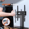 VEVOR Universal TV Mount for 32-55 inch TVs, Height Adjustable Swivel Stand with Tempered Glass Base for Bedroom, Living Room(32-55inch)