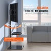 VEVOR Universal TV Mount for 32-55 inch TVs, Height Adjustable Swivel Stand with Tempered Glass Base for Bedroom, Living Room(32-65inch)