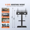 VEVOR Universal TV Mount for 32-55 inch TVs, Height Adjustable Swivel Stand with Tempered Glass Base for Bedroom, Living Room(32-65inch)