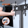 VEVOR Universal TV Mount for 32-55 inch TVs, Height Adjustable Swivel Stand with Tempered Glass Base for Bedroom, Living Room(32-65inch)