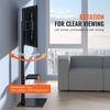 VEVOR Universal TV Mount for 32-55 inch TVs, Height Adjustable Swivel Stand with Tempered Glass Base for Bedroom, Living Room(32-85inch)
