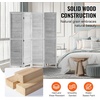 VEVOR Wood Room Divider, 6 Panel Wood Folding Privacy Screen, 66.9 Inches Tall Indoor Louvered Wooden Partition, Portable Decoration Screen, for Room Separation, Home, Office, Restaurant & Bedroom(Light Grey)