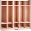 VEVOR 5-Section Classroom Coat Locker, 10 Cubbies for Daycare, Classroom Cubbies with 4 Casters & 5 Hooks, Daycare Furniture for Home, School, Nursery, Kindergarten