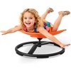 VEVOR Kids Swivel Chair, 220 lbs Capacity, Sensory Spinning Chair, Autistic Kids Sensory Toy Seat with Non-Slip Metal Base, Round Shape Toddler Sit & Spin Seat for Coordination Balance Focus, Orange