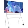 VEVOR Tripod Easel TV Stand, for 40-65 inch Flat Screen/Curved TVs Up to 99 lbs, 18° Left-Right Rotation Portable TV Stand with Oak Wood Legs, for Bedroom, Living Room, Studio, MAX VESA 600 x 400 mm(Rolling)
