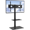 VEVOR Universal TV Mount for 32-55 inch TVs, Height Adjustable Swivel Stand with Tempered Glass Base for Bedroom, Living Room(32-65inch)