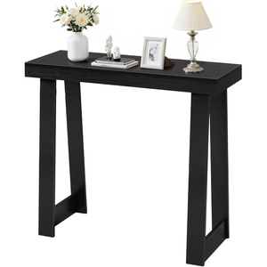 VEVOR 36 in Console Table, Modern Desk Behind The Couch, Wooden Rectangle Entrance Desk, Narrow Long Sofa Table Accent Stand, Ideal for Hallway, Bedroom, Living Room, Foyer, Easy Assembly, Black(Black)