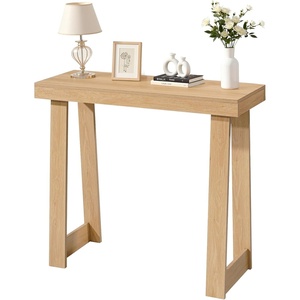 VEVOR 36 in Console Table, Modern Desk Behind The Couch, Wooden Rectangle Entrance Desk, Narrow Long Sofa Table Accent Stand, Ideal for Hallway, Bedroom, Living Room, Foyer, Easy Assembly, Black(Natural)